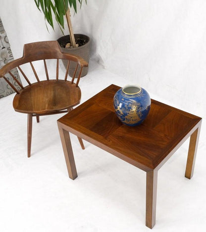 Rectangle Walnut Mid-Century Modern Parsons Style End Side Table Stand