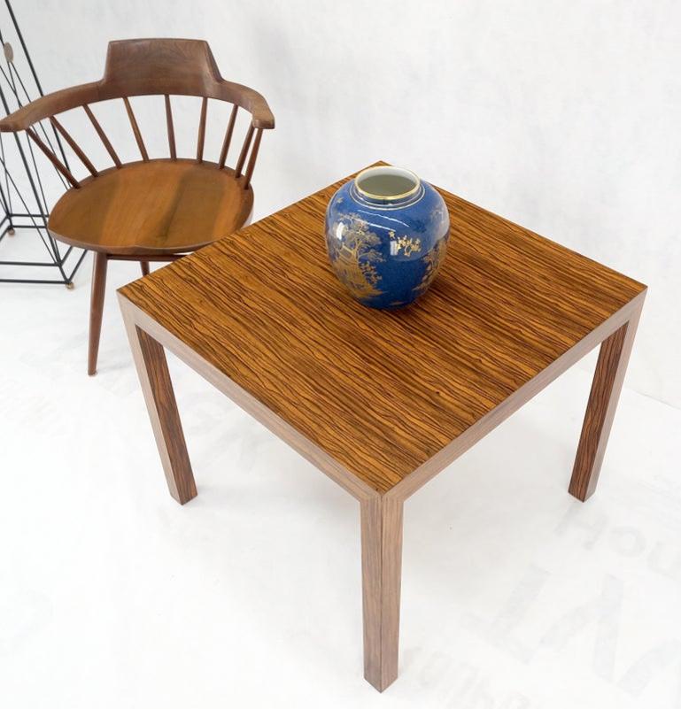 Dunbar Zebra Wood Square Side Lamp Occasional Coffee Table Stand Mint!