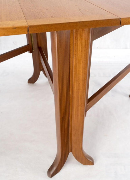 Danish Teak Mid-Century Modern Drop Leaf Gate Leg Dining Table