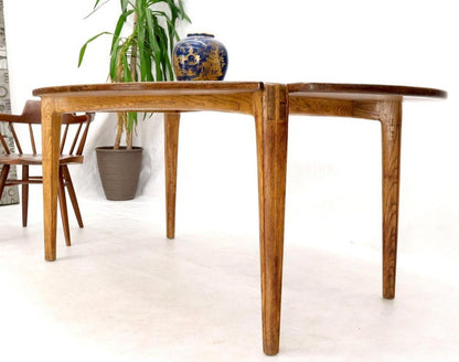 Studio Made Sculptural Legs Oval Shape Dining Table on Tapered Legs