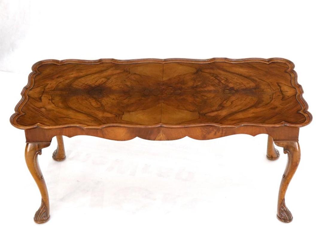 Vivid Burl Walnut Grain Italian Coffee Table