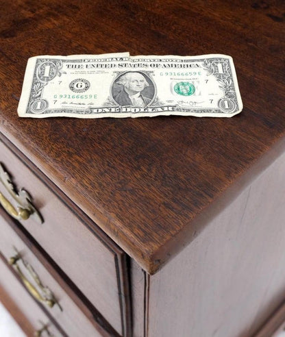 Solid Mahogany 3 Drawers Antique Chippendale Style Dresser Chest