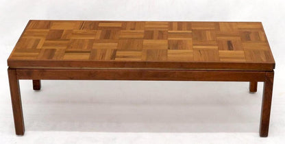 Rectangle Parquet Top Oiled Walnut Coffee Table