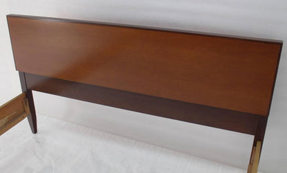 Birch and Walnut Mid-Century Modern Full Size Bed Frame