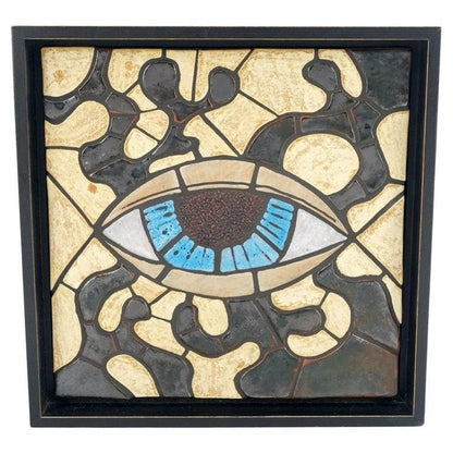 Hand Crafted Wet-Cut Mosaic Modern Wall Hanging Plaque Art Sculptural Tiles