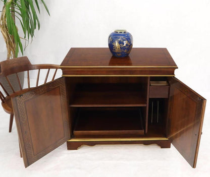 Painted Chinoiserie Two Doors Server Cabinet by Drexel