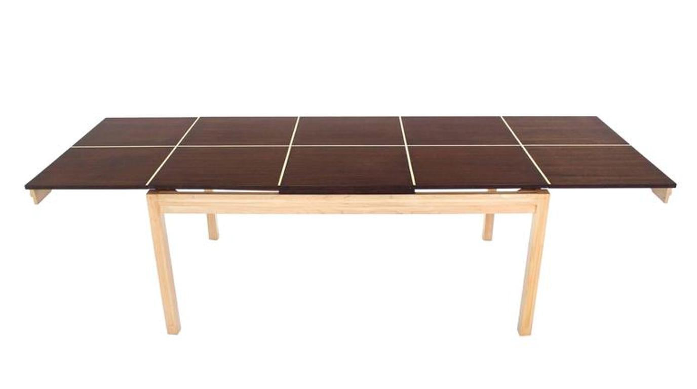 Two tone Dining Table with Two Leaves