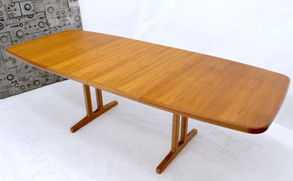 Danish Teak 2 Self Containing Extension Boards Dining Table