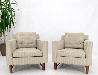 Pair of Ed Warley for Dunbar Deep Lounge Arm Club Chairs