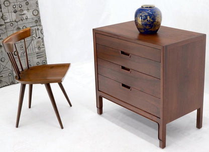 John Stuart Walnut 4 Drawer Bachelor Chest Small Dresser