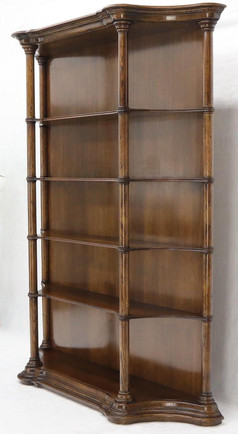 Large Oversize Figural Country French Style Open Bookcase with Spindles