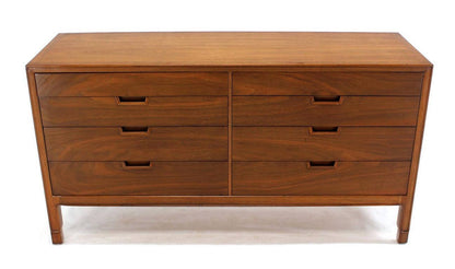 Mid Century Modern John Stuart Book Matched Walnut 8 Drawer Double Dresser MINT!