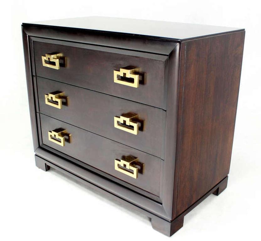 EstablishedLines Kittinger Mid Century Modern Heavy Solid Drop Pulls Bachelor 3 Drawer Chest MINT