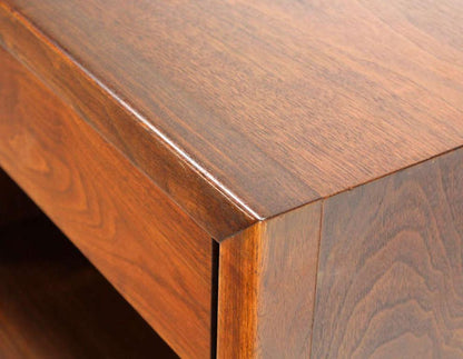 EstablishedLines Mid-Century Danish Modern One-Drawer Oiled Walnut Night Stand End Table Baughman