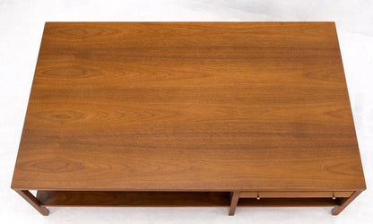 Large Rectangle Walnut One Drawer Paul McCobb Coffee Table for Calvin 1960s Mint