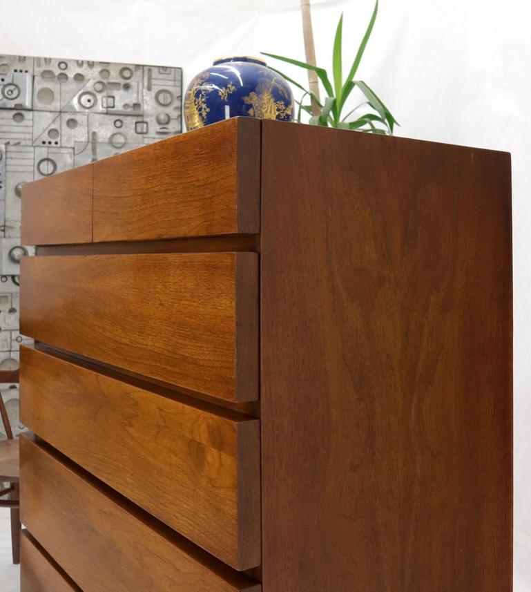 American Walnut Block Front Drawers High Chest Dresser American of Martinsville