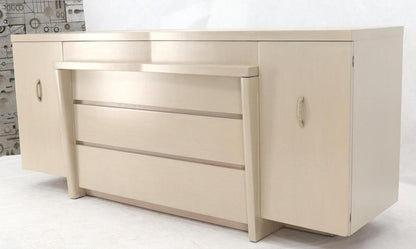 White Pickle Lacquer Finish Sculptural Dresser