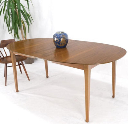 Oval Walnut Square Tapered Legs Mid Century Modern Dining Conference Table Mint