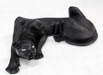 Large Coffee Table Sculptural Base of a Panther Large Black Cat Mid Century