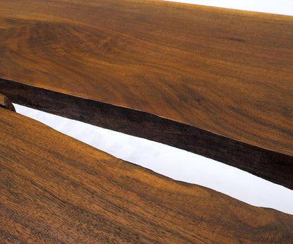 Oversize Live Edge Dining Farm Conference Solid Oiled Walnut Table