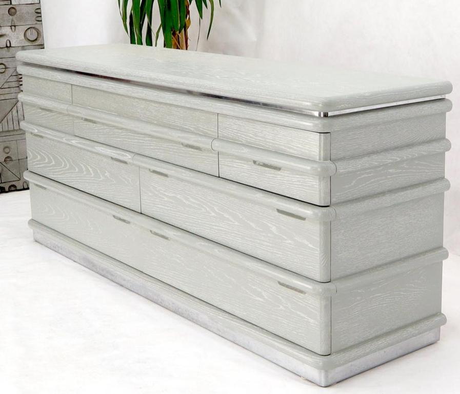 Jay Spectre Cerused Oak 8 Drawers Dresser Completely Restored