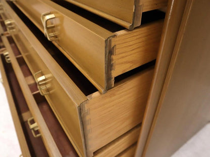 Paul Frankl for Johnson Furniture 10 Drawer Double Dresser Solid Brass X Pulls