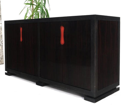 Christian Liaigre Holly Hunt Rosewood Ebonized Trim 4 Door Compartment Credenza