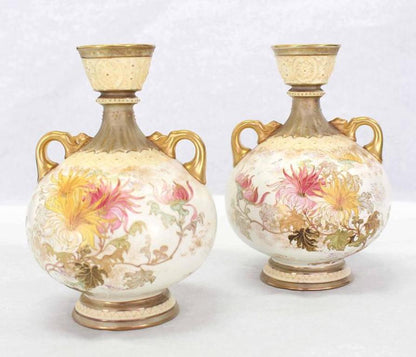 Pair of Royal Worcester Porcelain Vases