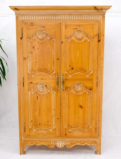 Country French Pine Wardrobe Storage Cabinet