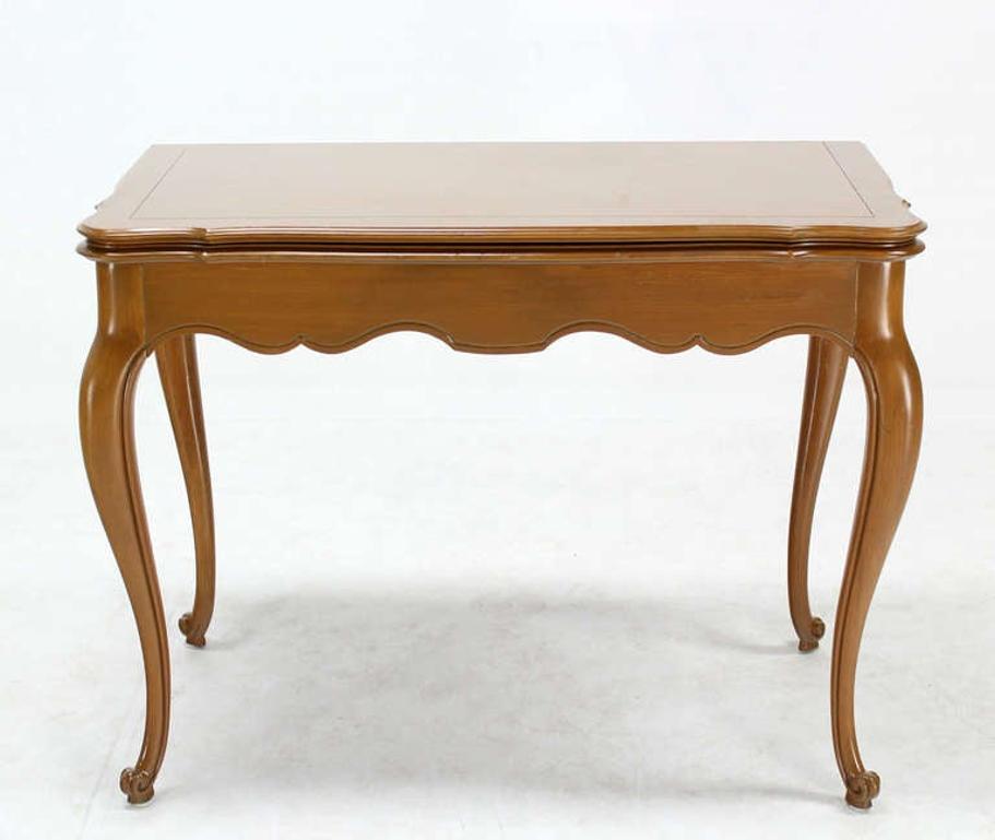 French Provincial Flip-Top Console or Dining Table with Three Leaves