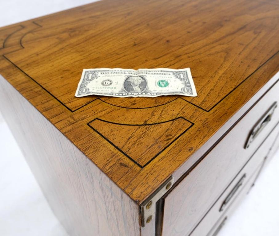 Campaign Style 9 Drawers Two Doors Compartment Paint Decorated Dresser Credenza