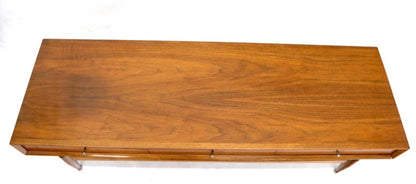 Glenn of California Atr. Walnut Three Drawers Coffee Table on Sculpted Legs