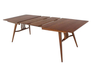 Mid-Century Modern Walnut Sculptured Base Dining Table