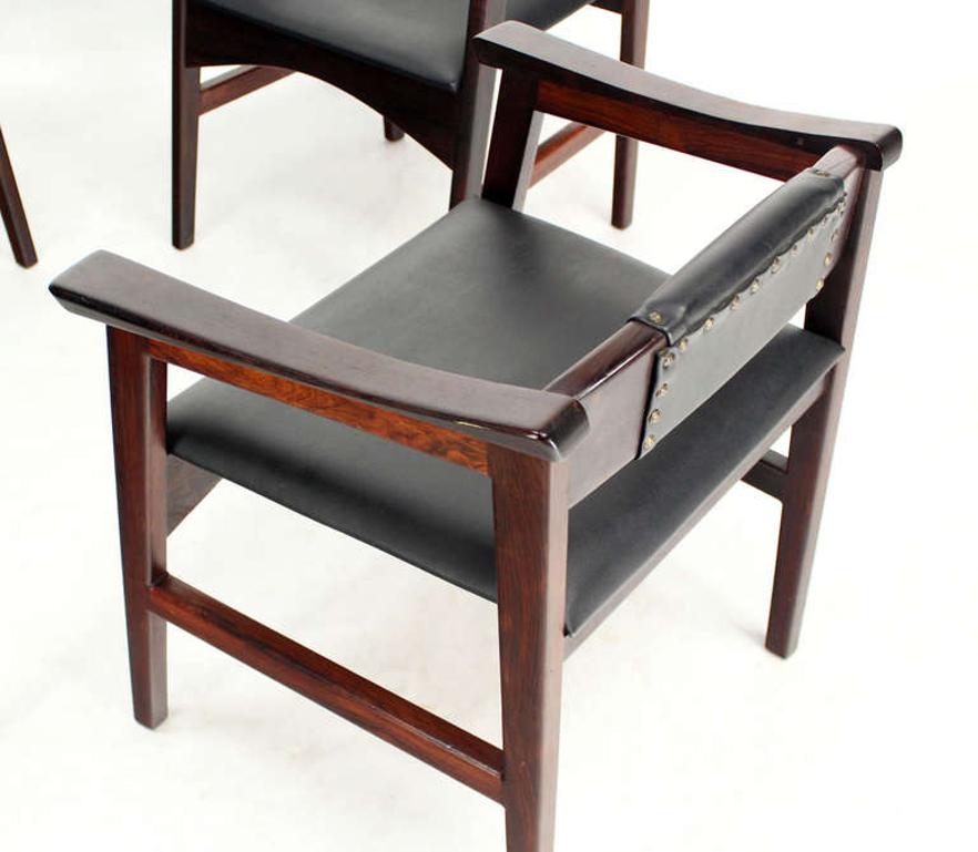 Set of Four Danish Mid-Century Modern Rosewood Dining Chairs