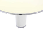 Heavy Enameled Metal Cylinder Pedestal Base  Top Round Gueridon Dining Table