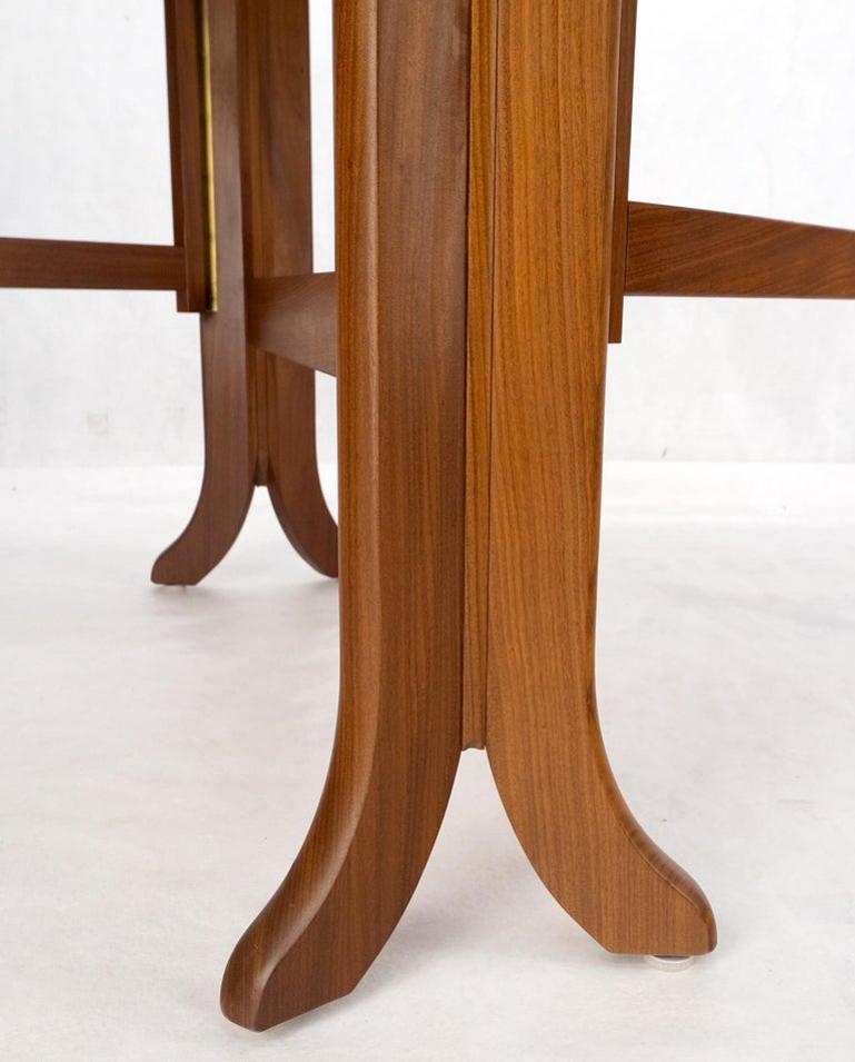 Danish Teak Mid-Century Modern Drop Leaf Gate Leg Dining Table