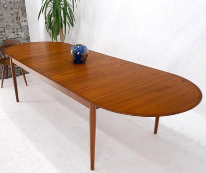Danish Mid Century Modern Teak Drop Leaf Dining Table w/ 2 Leaves Boards MINT