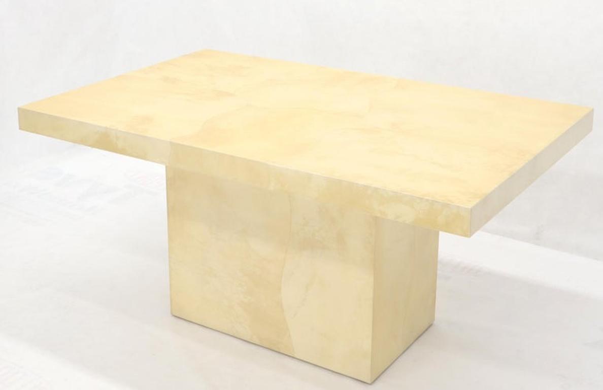 Lacquered Parchment Goat Skin Dining Conference Table