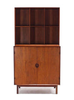 Peter Hvidt Solid Teak Bookcase Two Doors Chest of Drawers Cabinet Dowel Legs