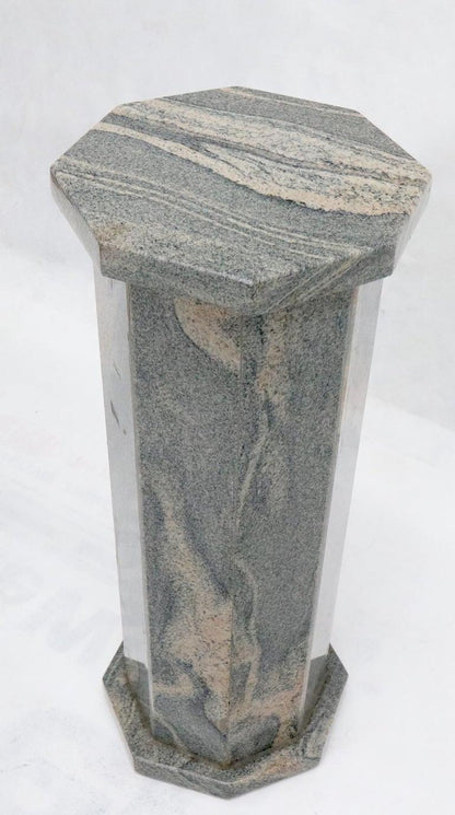 Grey Granite Stone Octagon Shape Pedestal Stand