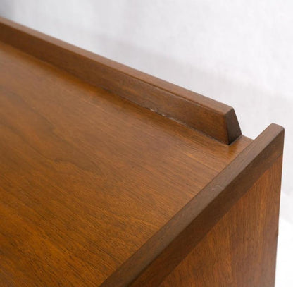 Mid-Century Modern 10 Drawers Walnut Gallery Top Dresser Credenza Double Doors