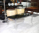 Chrome and Smoke Glass Top Rectangular Coffee Table