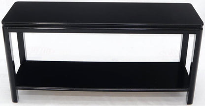 Black Lacquer Rectangular Two-Tier Console Sofa Table