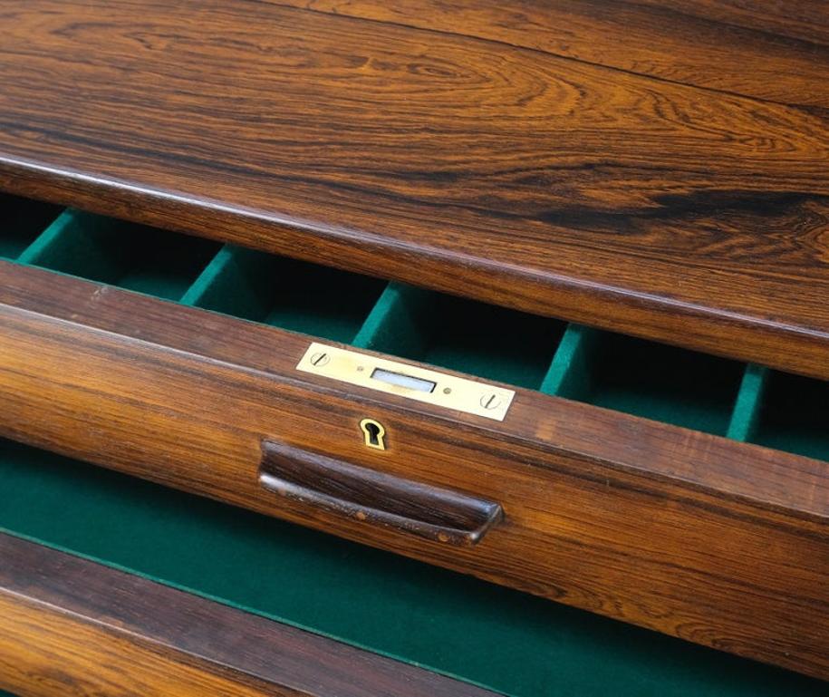 Bernt Petersen Rosewood Double Tambour Doors Rosewood Long Credenza Mint!