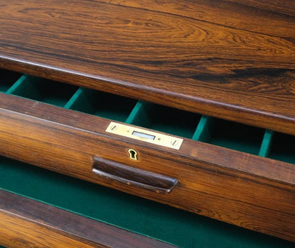 Bernt Petersen Rosewood Double Tambour Doors Rosewood Long Credenza Mint!