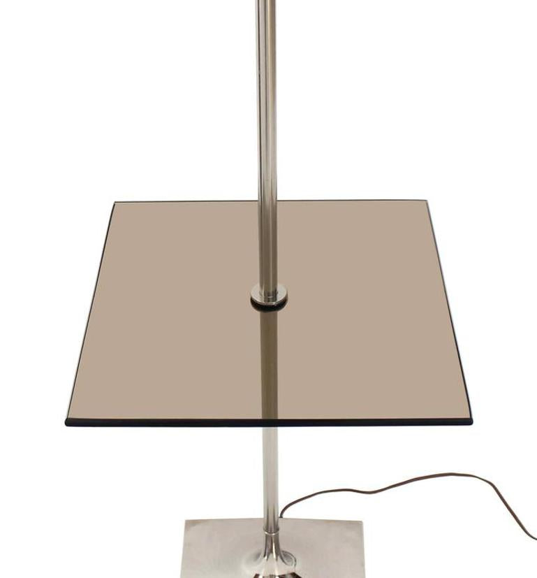 Smoked Glass Table Floor Lamp by Laurel