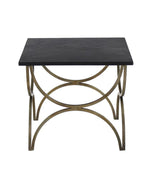 Decorative Slate Top Square Occasional Side Table