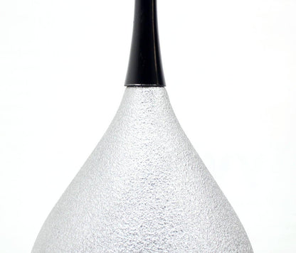 EstablishedLines Mid Century Modern Silver Leaf Finish Table Lamp with Onion Shape MINT!