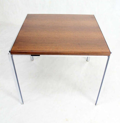 EstablishedLines Mid-Century Modern Stow Davis Walnut and Chrome 24"H Side Coffee End Table MINT!