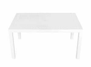 White Lacquer Raised Greek Key Ornament Top Coffee Table